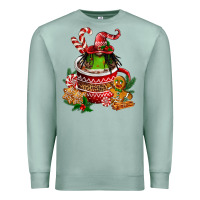 Seafoam christmas coffee afro gnome Premium Sweatshirt - FaDigitalArtStudio