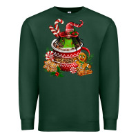 Sports Green christmas coffee afro gnome Premium Sweatshirt - FaDigitalArtStudio