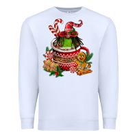 White christmas coffee afro gnome Premium Sweatshirt - FaDigitalArtStudio