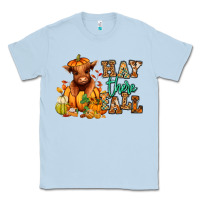Dusty Blue Hay there Fall pumpkin heifer Classic Tee - RanaPortraitStore