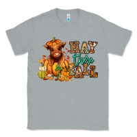 Heather Grey Hay there Fall pumpkin heifer Classic Tee - RanaPortraitStore