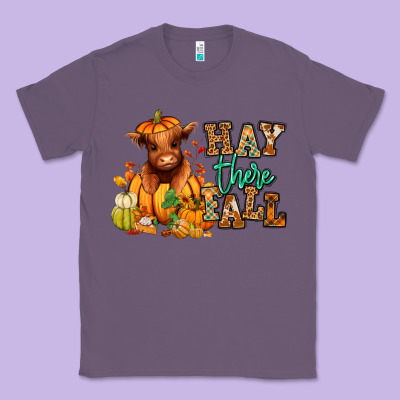Hay There Fall Pumpkin Heifer Classic Tee Designed By Ranaportraitstore