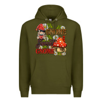 Army Green gnome sweet gnome Premium Hoodie - BarkalooDesign