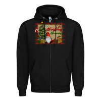 Black It's Christmas Gnomes Zipper Hoodie - RanaPortraitStore