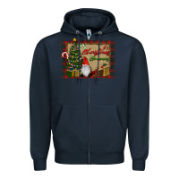 Navy It's Christmas Gnomes Zipper Hoodie - RanaPortraitStore
