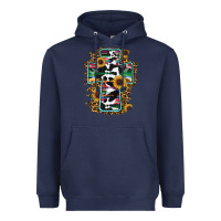 Navy western cross Heavyweight Hoodie - RanaPortraitStore