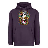 Plum western cross Heavyweight Hoodie - RanaPortraitStore