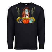 Black Fall Cow Premium Sweatshirt - CowhideDigitalArt