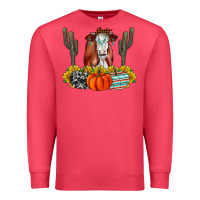 Cardinal Fall Cow Premium Sweatshirt - CowhideDigitalArt