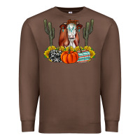 Chestnut Fall Cow Premium Sweatshirt - CowhideDigitalArt