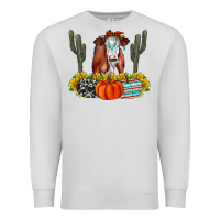 Dove Grey Fall Cow Premium Sweatshirt - CowhideDigitalArt