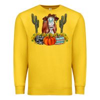 Lemon Fall Cow Premium Sweatshirt - CowhideDigitalArt