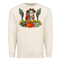 Sandshell Fall Cow Premium Sweatshirt - CowhideDigitalArt