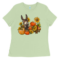 Matcha donkey sunflower and pumpkin farm Ladies Tee - BarkalooDesign