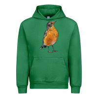 Emerald American Robin Bird Urban Hoodie - LillyAllenDesigns