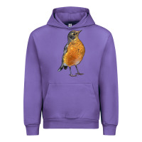 Tulip American Robin Bird Urban Hoodie - LillyAllenDesigns