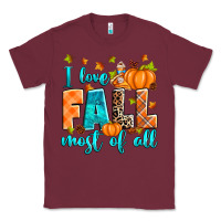 Burgundy I love Fall most of all Classic Tee - RanaPortraitStore