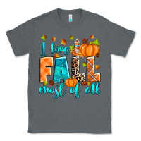 Charcoal Heather I love Fall most of all Classic Tee - RanaPortraitStore