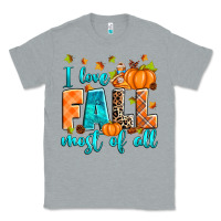 Heather Grey I love Fall most of all Classic Tee - RanaPortraitStore
