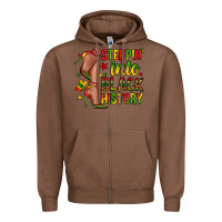 Chestnut steppin into black history Zipper Hoodie - Zillion Design Studio