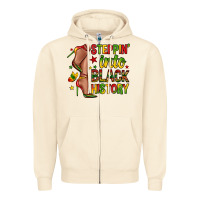 Sandshell steppin into black history Zipper Hoodie - Zillion Design Studio