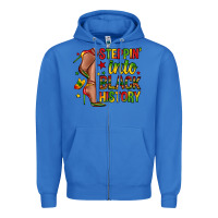 True Royal steppin into black history Zipper Hoodie - Zillion Design Studio