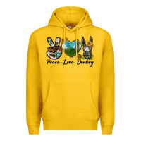 Lemon Peace Love Donkey Head Premium Hoodie - LillyAllenDesigns
