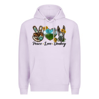 Lilac Peace Love Donkey Head Premium Hoodie - LillyAllenDesigns