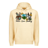 Pina Colada Peace Love Donkey Head Premium Hoodie - LillyAllenDesigns