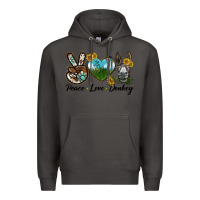 Smoke Peace Love Donkey Head Premium Hoodie - LillyAllenDesigns