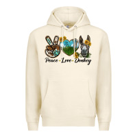 Tofu Peace Love Donkey Head Premium Hoodie - LillyAllenDesigns