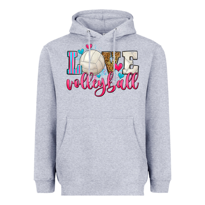 Love Volleyball Heavyweight Hoodie by Zillion Design Studio | Teevron