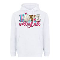 White love volleyball Heavyweight Hoodie - Zillion Design Studio