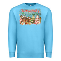 Ocean Blue christmas break and tree cakes Premium Sweatshirt - FaDigitalArtStudio