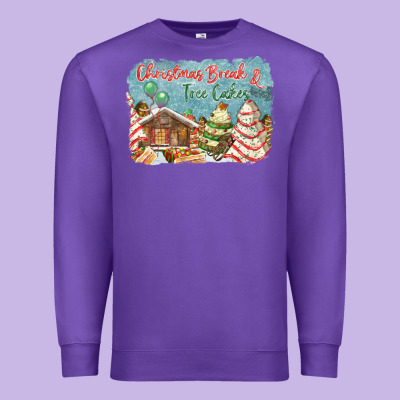 Christmas Break And Tree Cakes Premium Sweatshirt Designed By Fadigitalartstudio