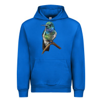 Cobalt Ruby Throcuted Hummingbird Urban Hoodie - LillyAllenDesigns