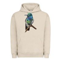 Pigment French Oak Ruby Throcuted Hummingbird Urban Hoodie - LillyAllenDesigns