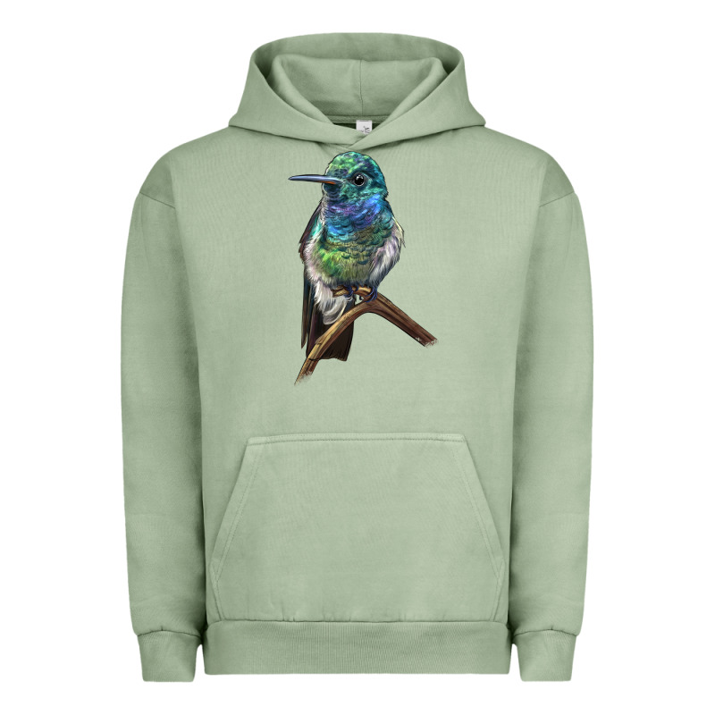 Ruby Throcuted Hummingbird Urban Hoodie by LillyAllenDesigns | Teevron