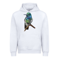 White Ruby Throcuted Hummingbird Urban Hoodie - LillyAllenDesigns