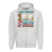 Dove Grey i just served 100 days of school volleyball Zipper Hoodie - Zillion Design Studio