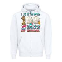 White i just served 100 days of school volleyball Zipper Hoodie - Zillion Design Studio