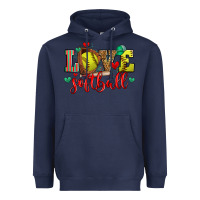 Navy love softball Heavyweight Hoodie - Zillion Design Studio