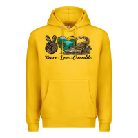 Lemon Peace Love Crocodile Premium Hoodie - LillyAllenDesigns