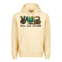 Pina Colada Peace Love Crocodile Premium Hoodie - LillyAllenDesigns