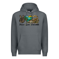 Rock Peace Love Crocodile Premium Hoodie - LillyAllenDesigns