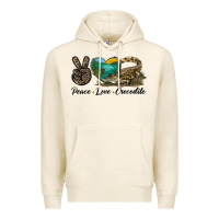 Tofu Peace Love Crocodile Premium Hoodie - LillyAllenDesigns