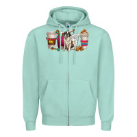 Seafoam st. bernard dog coffee cups Zipper Hoodie - texasbilliewilder