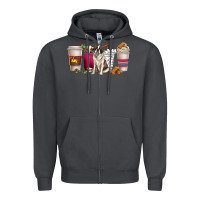 Smoke st. bernard dog coffee cups Zipper Hoodie - texasbilliewilder
