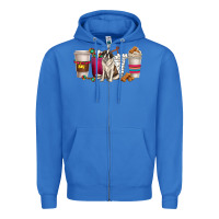 True Royal st. bernard dog coffee cups Zipper Hoodie - texasbilliewilder