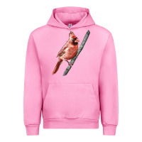 Fuchsia Pink Northern Cardinal Bird Urban Hoodie - LillyAllenDesigns